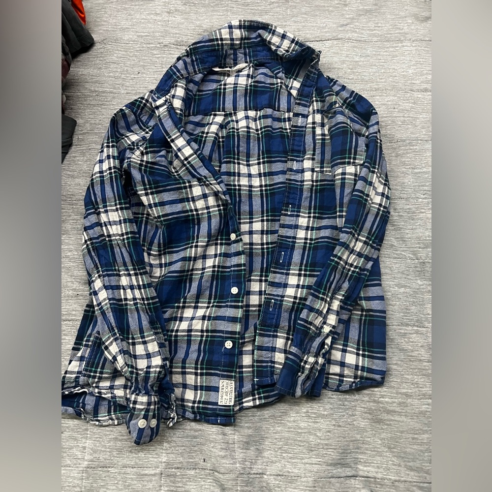 H&M Blue Plaid Flannel Kids